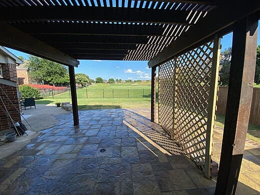 Paved Patio with Pergola